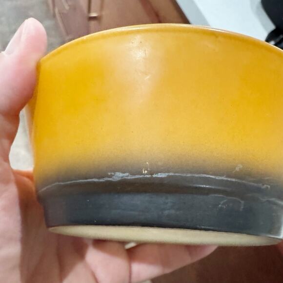 Anchor Hocking Fire-King Orange Fired-On or Ombré Milk Glass Bow - Picture 5 of 6